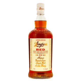 Longrow Red 15 Year Pinot Noir Cask Matured Limited Edition Campbeltown Single Malt Scotch Whisky 750ml - Liquor On Broadway