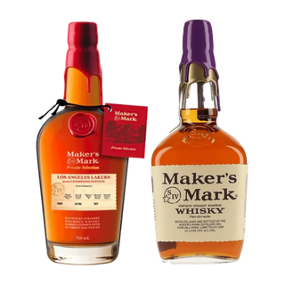 Maker's Mark Los Angeles Lakers 2020 Champions Edition Bundle Kentucky Straight Bourbon Whisky 750ml - Liquor On Broadway