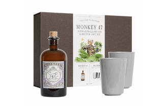 Monkey 47 Schwarzwald Dry Gin and 2 Ceramic Cups Gift Set (375ml) - Liquor On Broadway