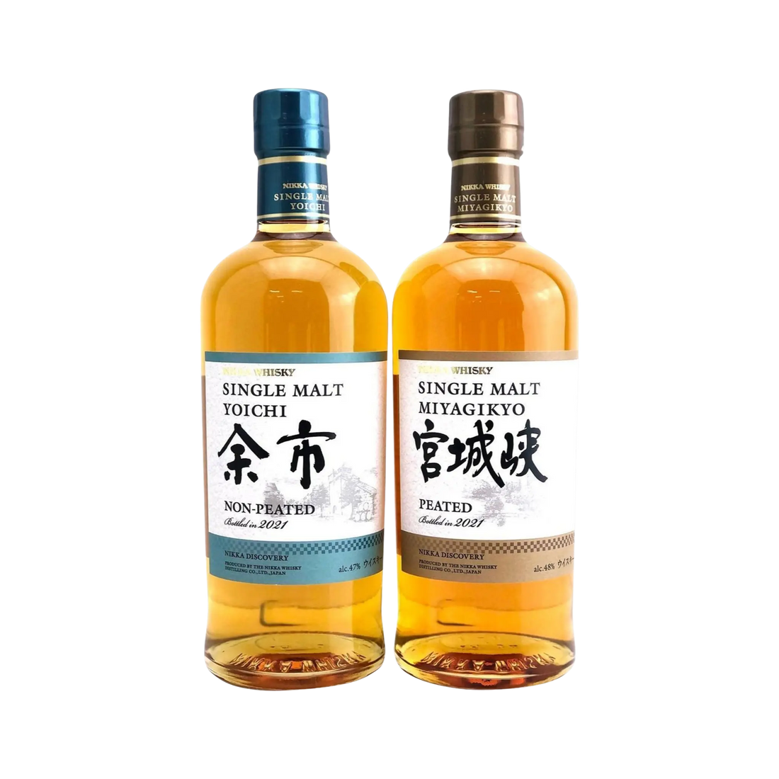 Nikka Discovery Vol. 1 Yoichi Non Peated & Miyagikyo Peated 2021 Set 750ml - Liquor On Broadway