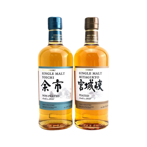 Nikka Discovery Vol. 1 Yoichi Non Peated & Miyagikyo Peated 2021 Set 750ml - Liquor On Broadway