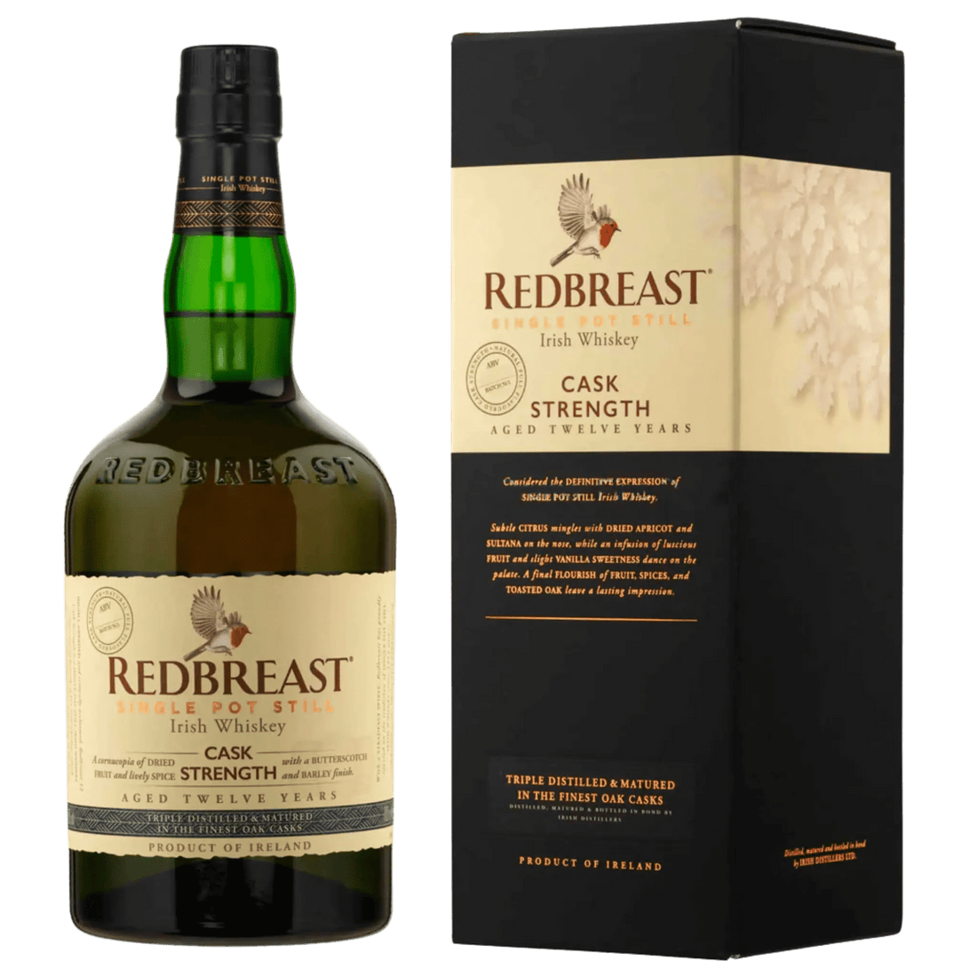 Redbreast Aged 12 Years Cask Strength Single Pot Still Irish Whiskey Batch B1/21 750ml - Liquor On Broadway