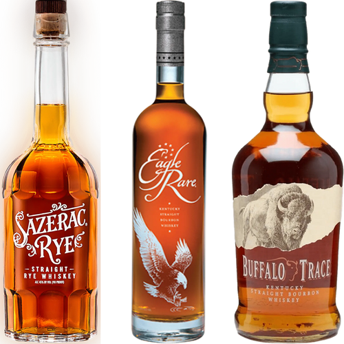 Sazerac Rye Eagle Rare 10 Year and Buffalo Trace Bourbon Bundle 750ml - Liquor On Broadway