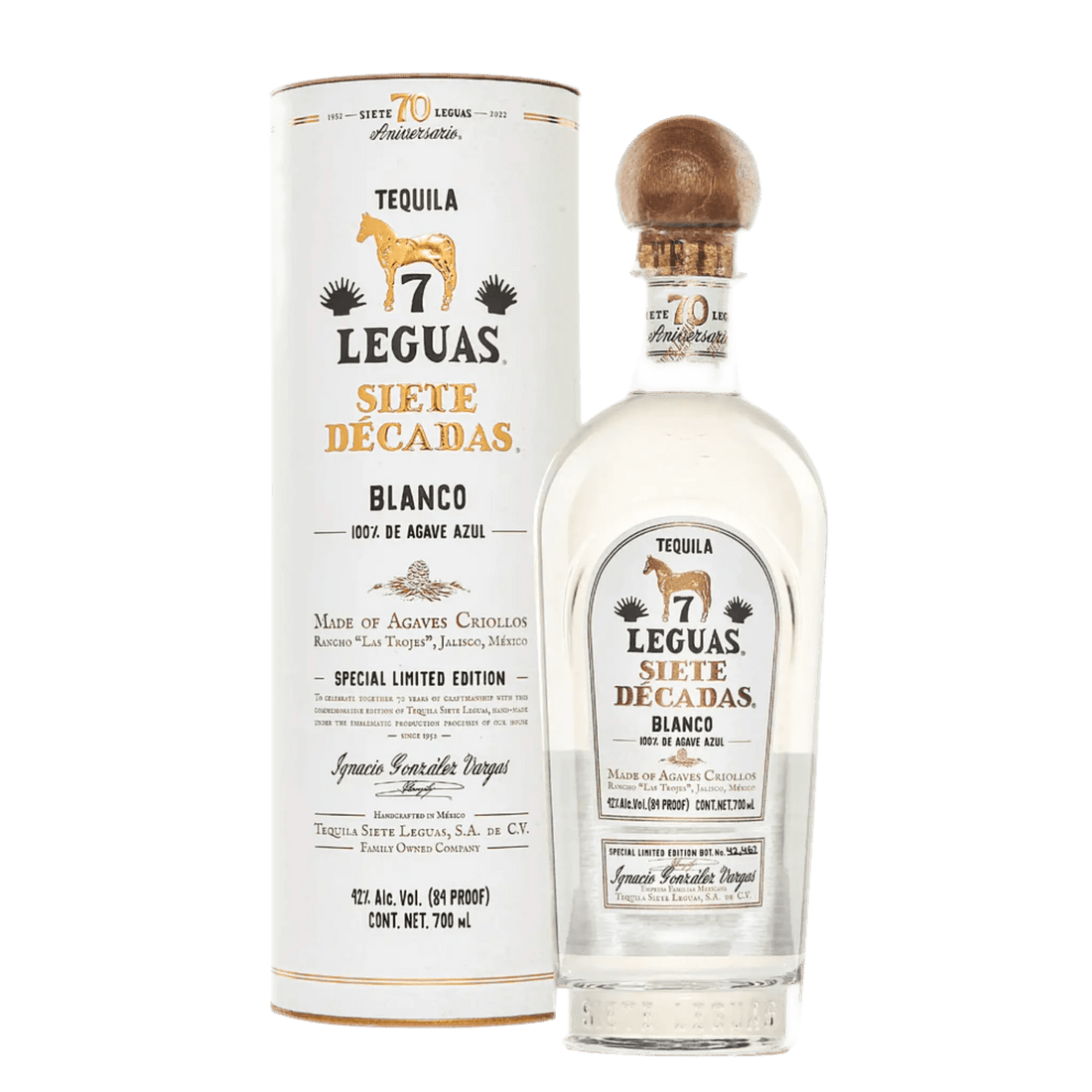 Siete Leguas Siete Decadas Blanco Tequila 700ml - Liquor On Broadway