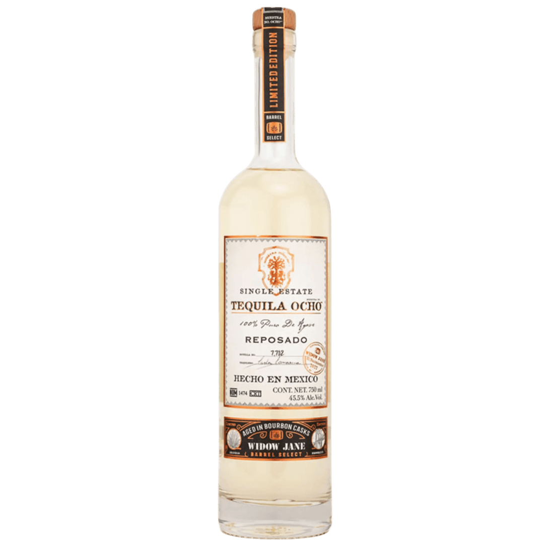 Tequila Ocho Reposado Widow Jane Barrel Select Single Estate Tequila 750ml - Liquor On Broadway
