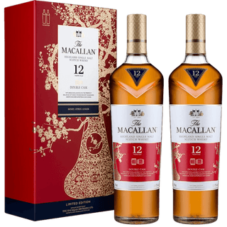 The Macallan 12 Year Old Double Cask Lunar New Year Limited Edition Highland Single Malt Scotch Whisky Twin Pack 2x750ml - Liquor On Broadway