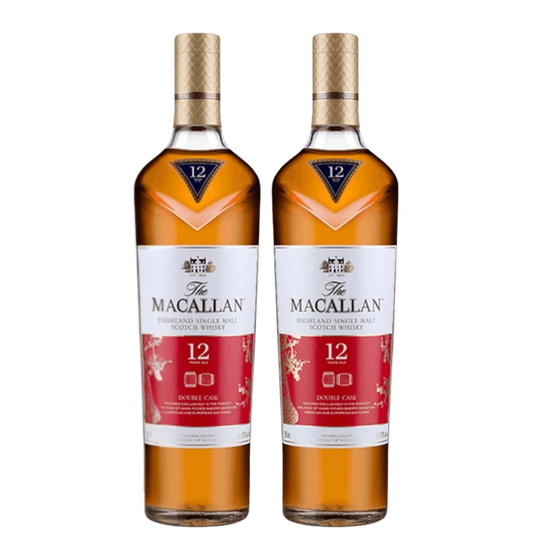 The Macallan 12 Year Old Double Cask Lunar New Year Limited Edition Highland Single Malt Scotch Whisky Twin Pack 2x750ml - Liquor On Broadway