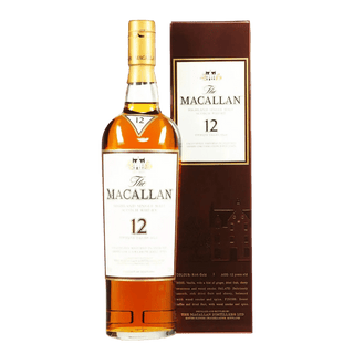 The Macallan 12 Year Sherry Oak Cask Original Burgundy Box Pre 2018 Highland Single Malt Scotch Whisky 750ml - Liquor On Broadway