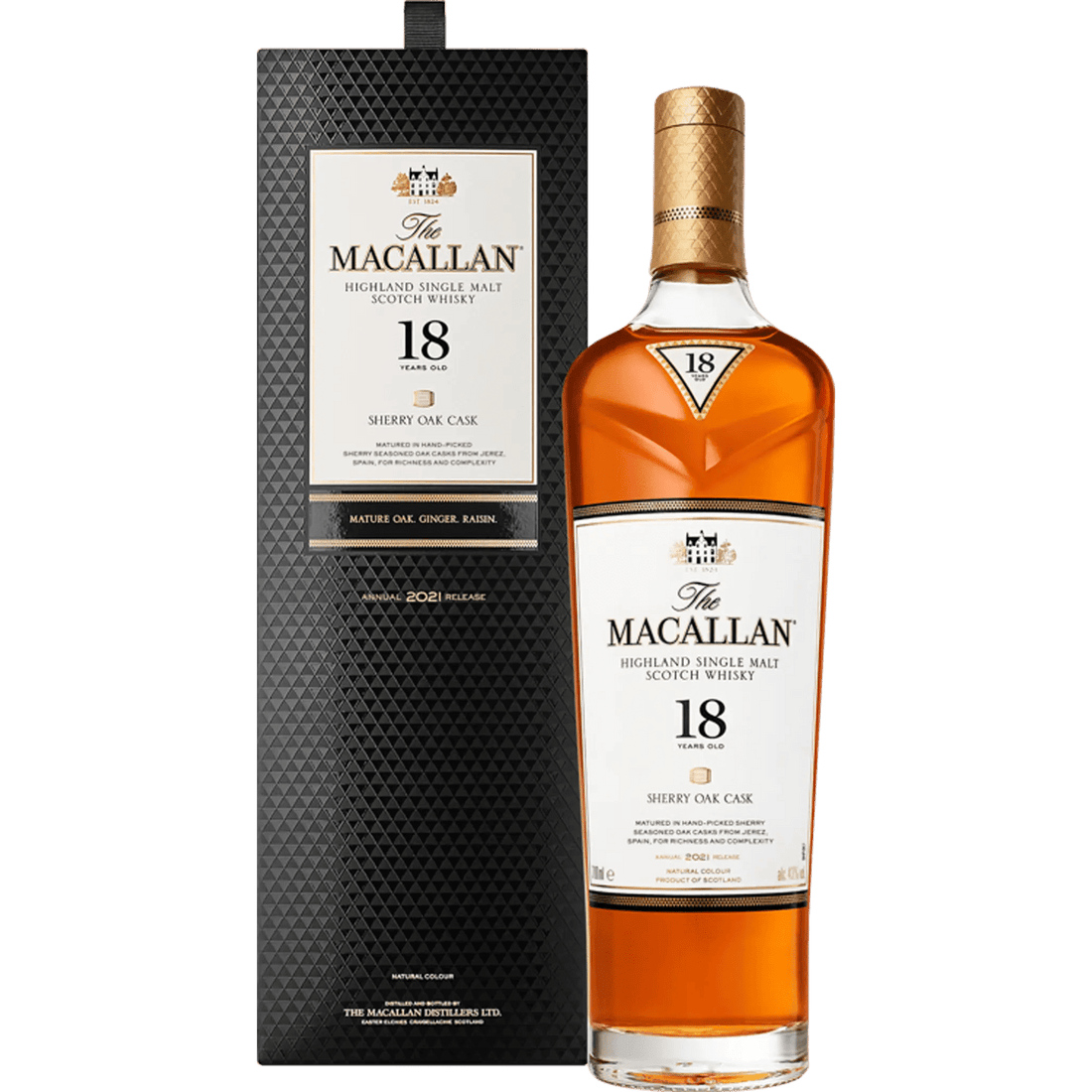 The Macallan 18 Year Old Sherry Oak Single Malt Scotch Whisky - Liquor On Broadway