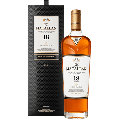 The Macallan 18 Year Old Sherry Oak Single Malt Scotch Whisky - Liquor On Broadway