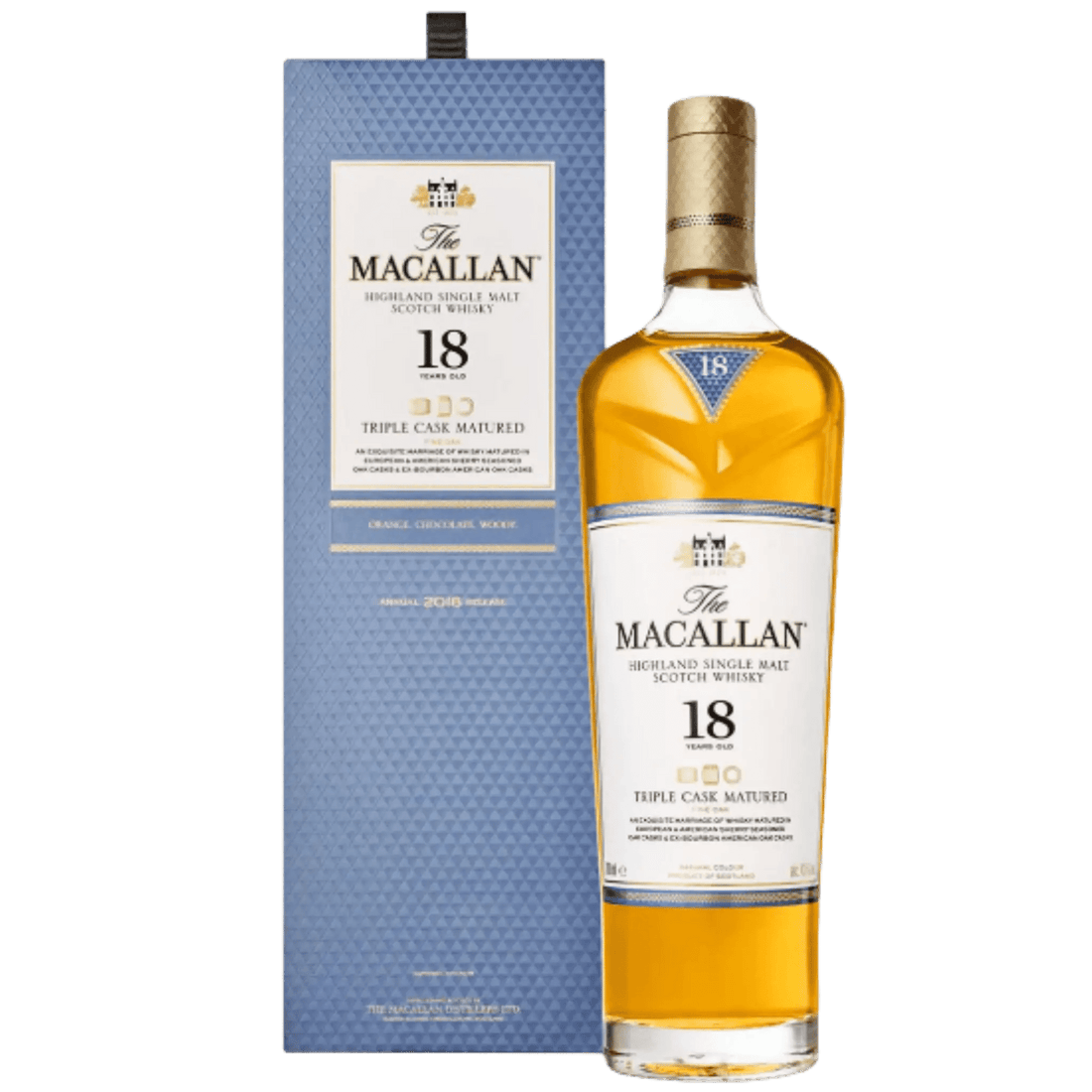 The Macallan Triple Cask Matured 18 Year Old 2018 Release Highland Single Malt Scotch Whisky 750ml - Liquor On Broadway
