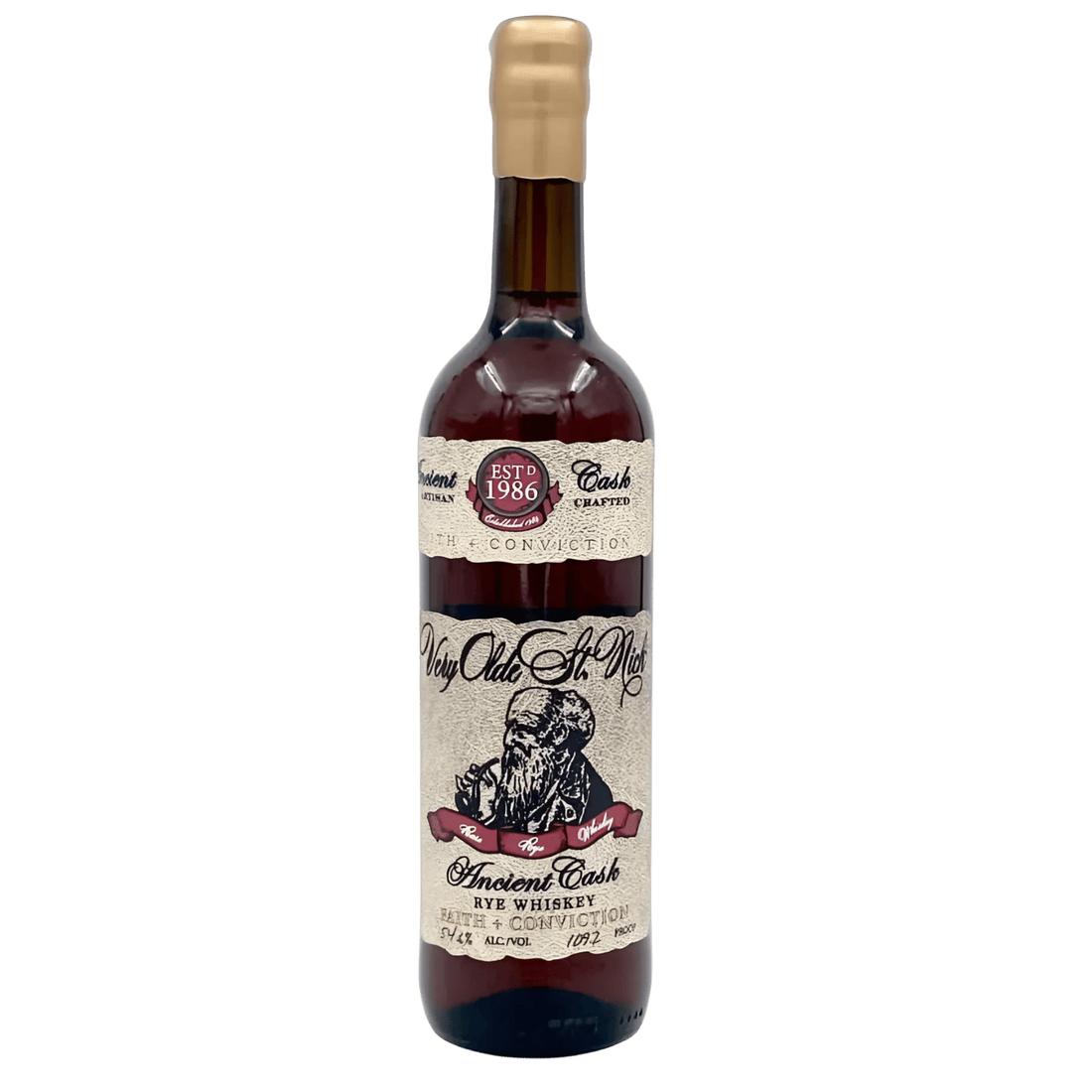 Very Olde St. Nick Faith + Conviction Ancient Cask Rye Whiskey 750ml - Liquor On Broadway