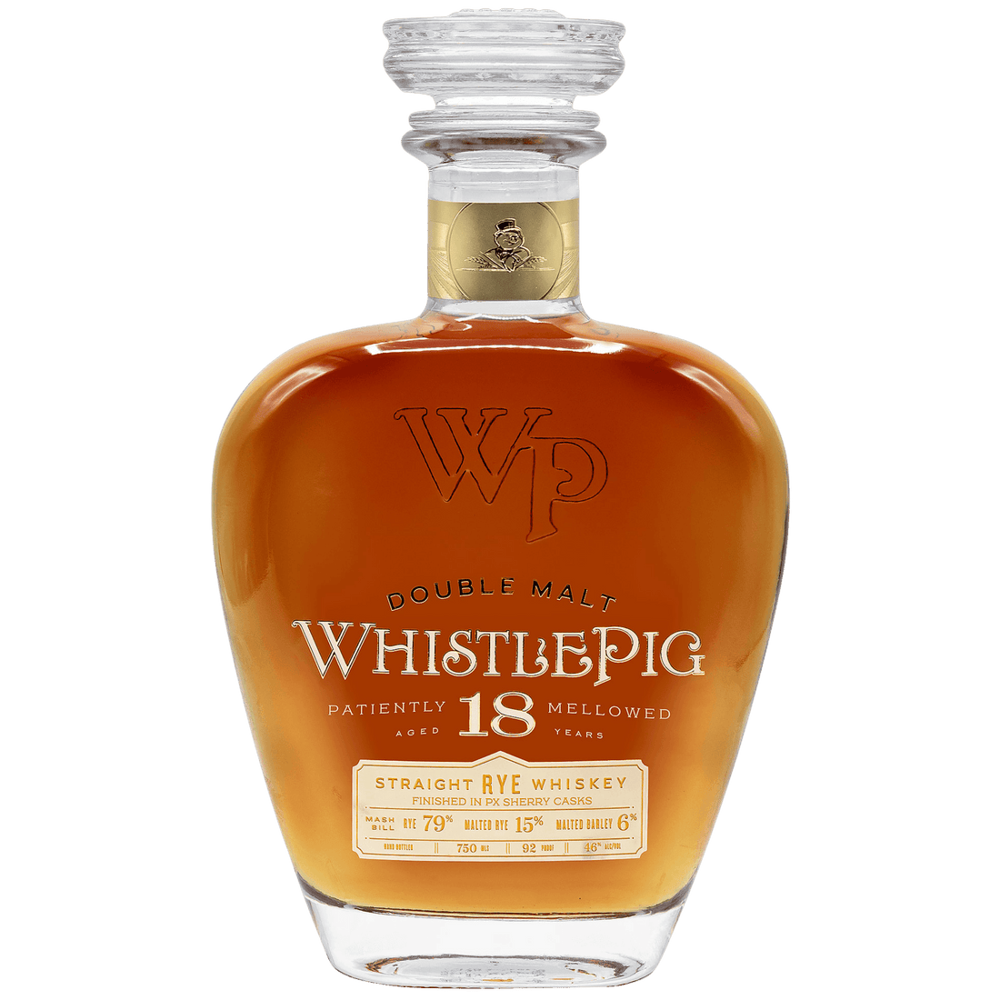 WhistlePig 18 Year Double Malt 4th Edition PX Sherry Cask Finished Straight Rye Whiskey 92 Proof 750ml - Liquor On Broadway