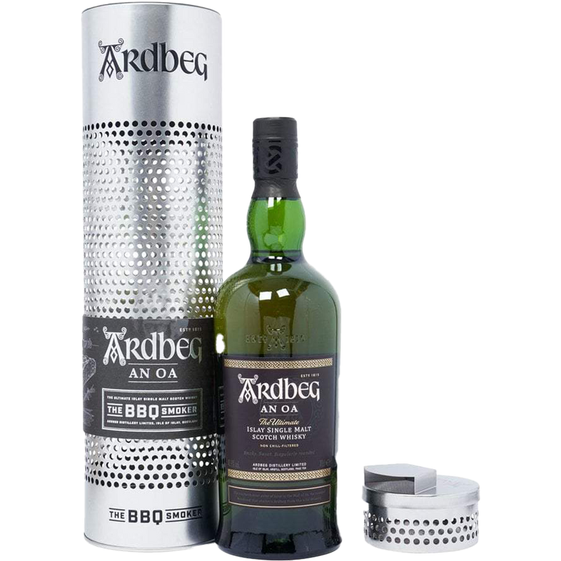 Ardbeg An Oa Scotch Whisky - BBQ Smoker Gift Pack