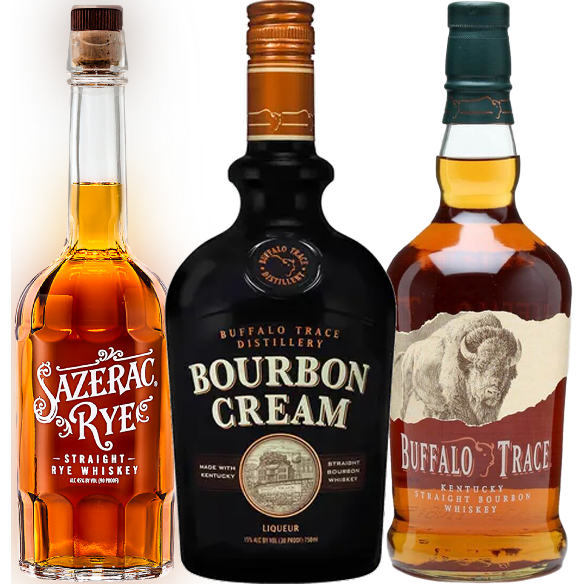 Buffalo Trace Distillery Combo Set (Buffalo Trace, Sazerac Rye, Buffalo Trace Bourbon Cream)