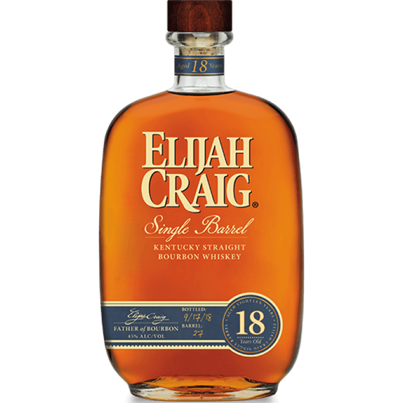 Elijah Craig Single Barrel Aged 18 Years Kentucky Straight Bourbon