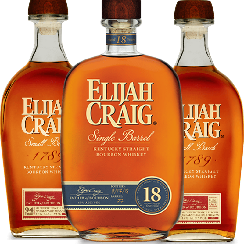 Elijah Craig 18 Year Old Bourbon + 2 Elijah Craig Small Batch Bundle (Combo)