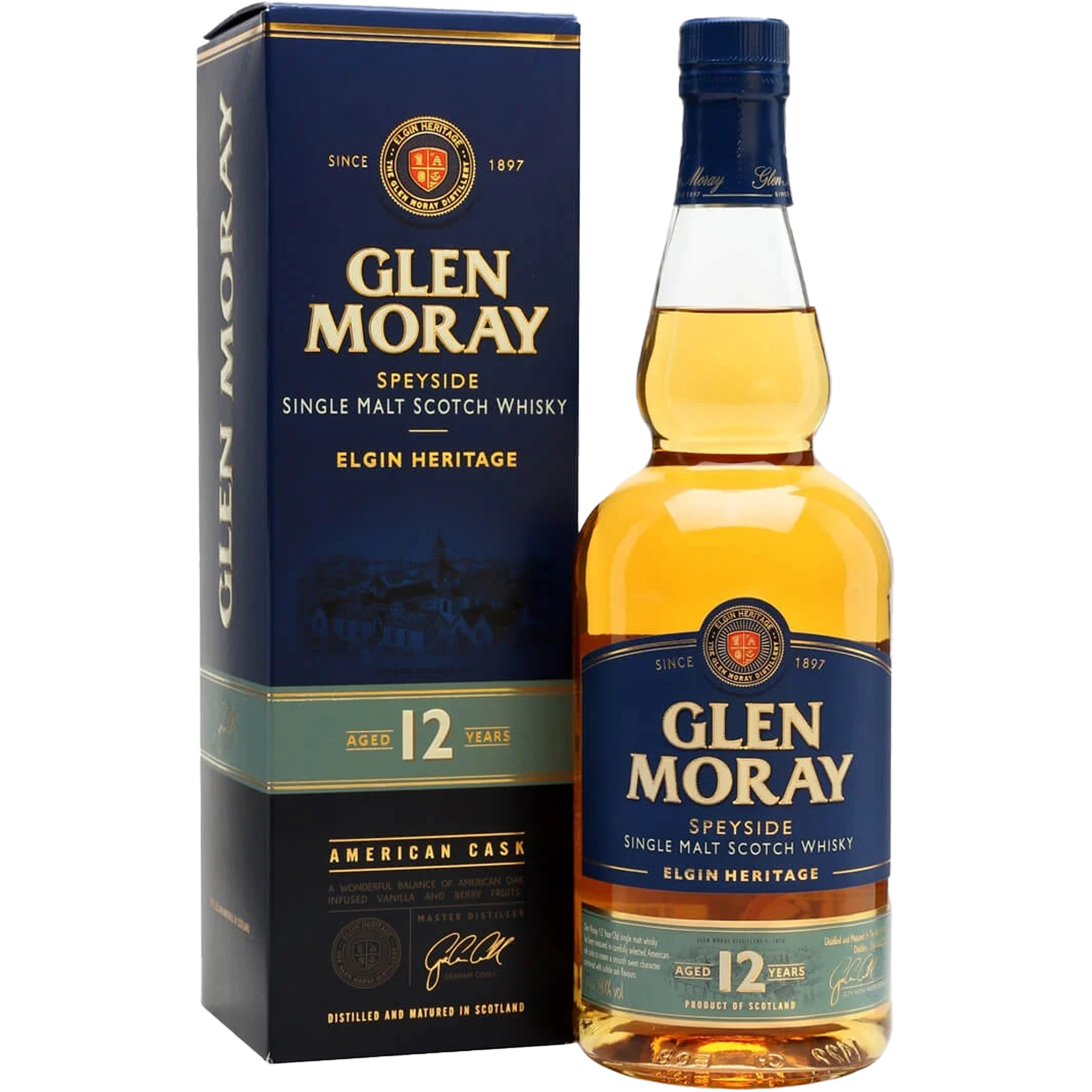 Glen Moray Speyside Single Malt Scotch Whisky Aged 12 Years