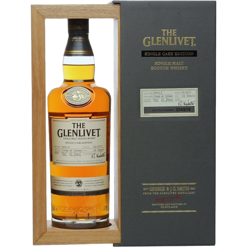 Glenlivet 14 Year Old Creag An Innean Bottled 2018 - Cask No. 58022