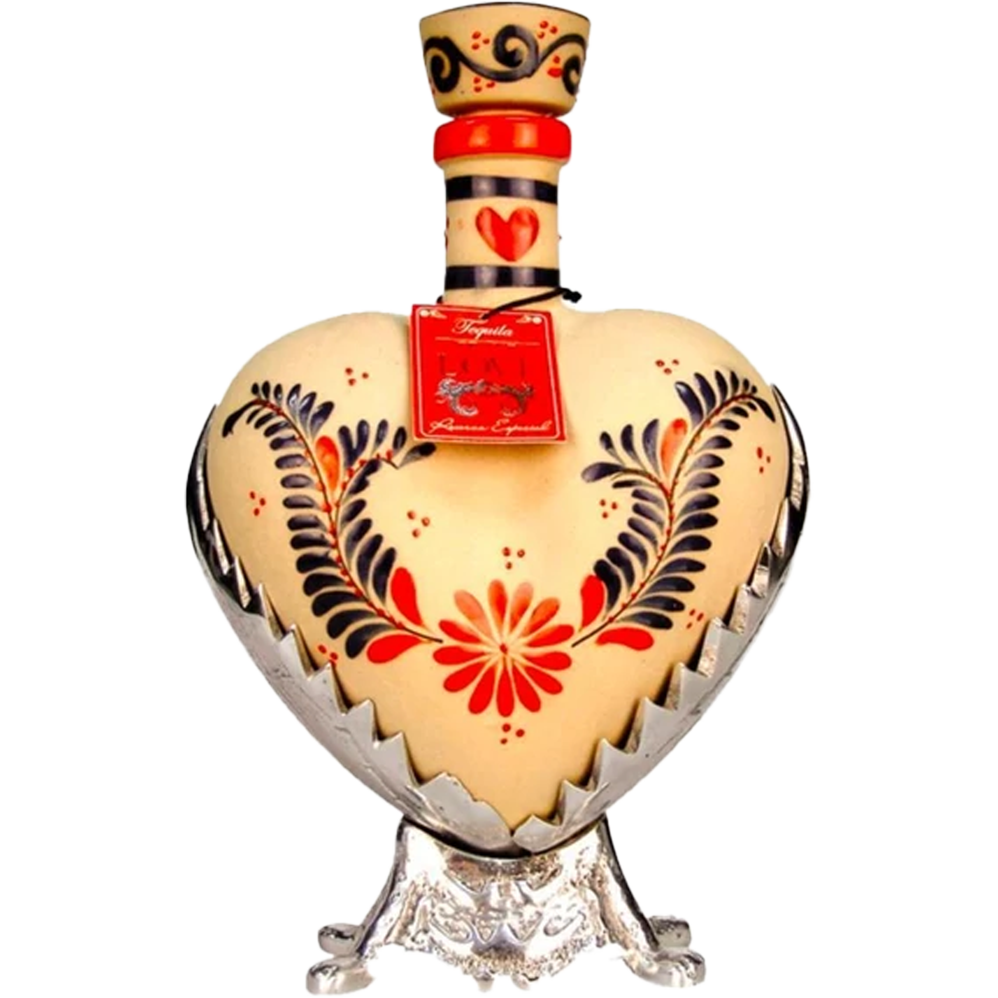 Grand Love Ceramic Red Heart  Reposado Tequila