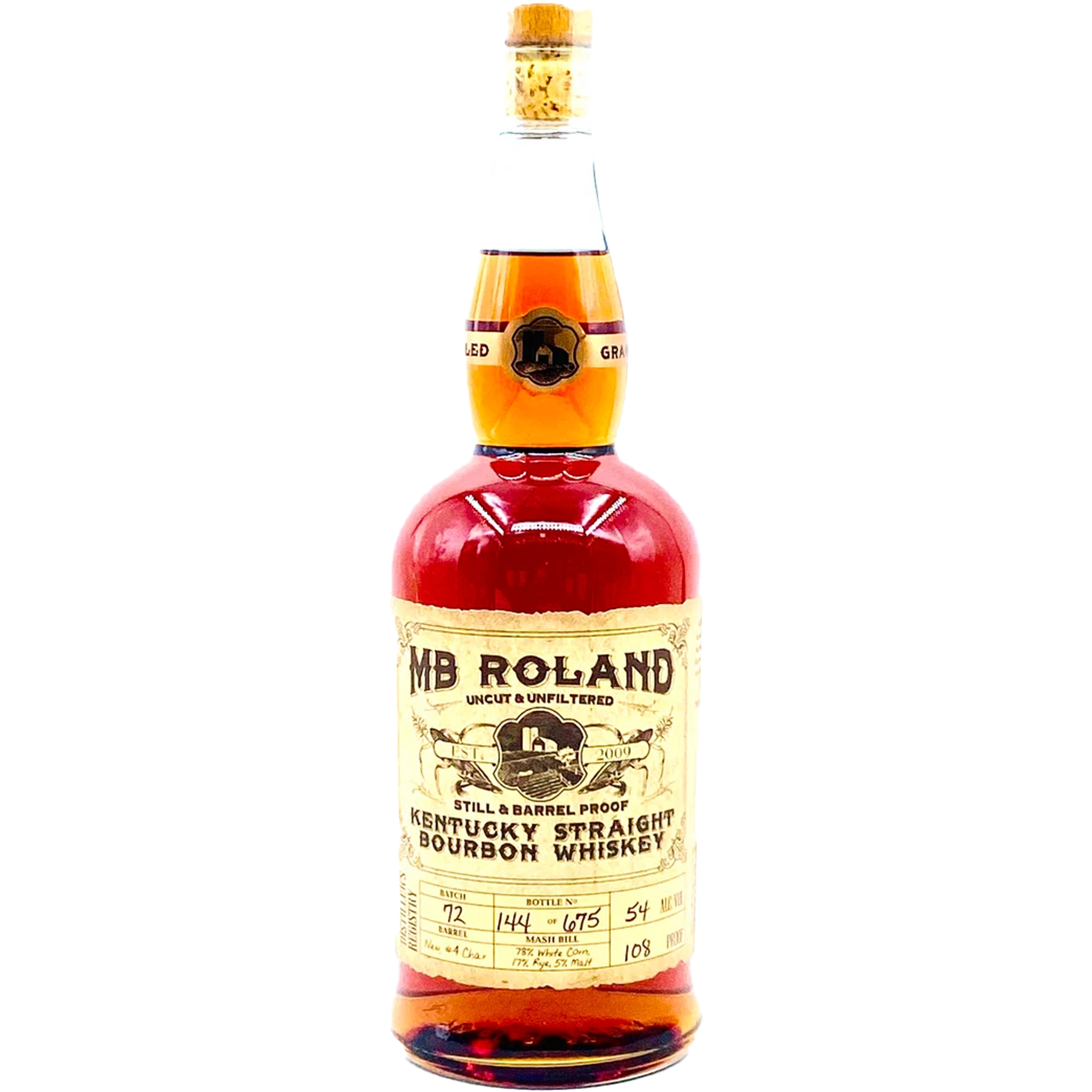 MB Roland Kentucky Straight Bourbon Whiskey