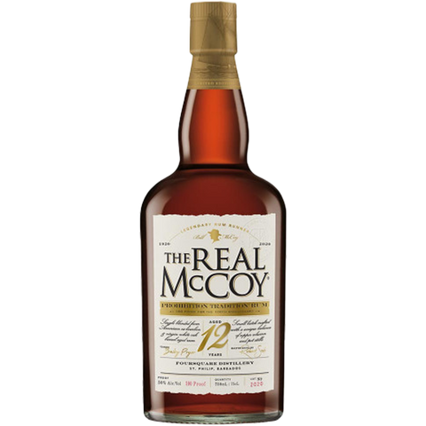 Real McCoy 12 Year Old Prohibition Tradition Single Blended Barbados Rum (750ml)