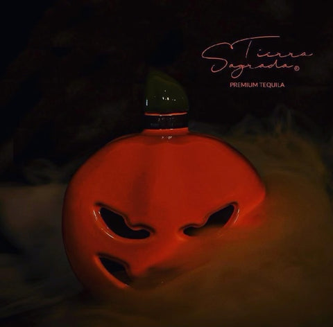 Tierra Sagrada Añejo Tequila - Halloween Edition Ceramic Pumpkin Bottle