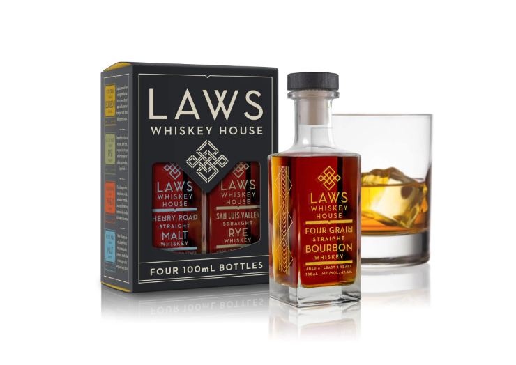Laws Whiskey House Whiskey Sampler Pack - 4x 100ml Bottles