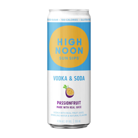 High Noon Beverage Passion Fruit 4 Pack 355ml