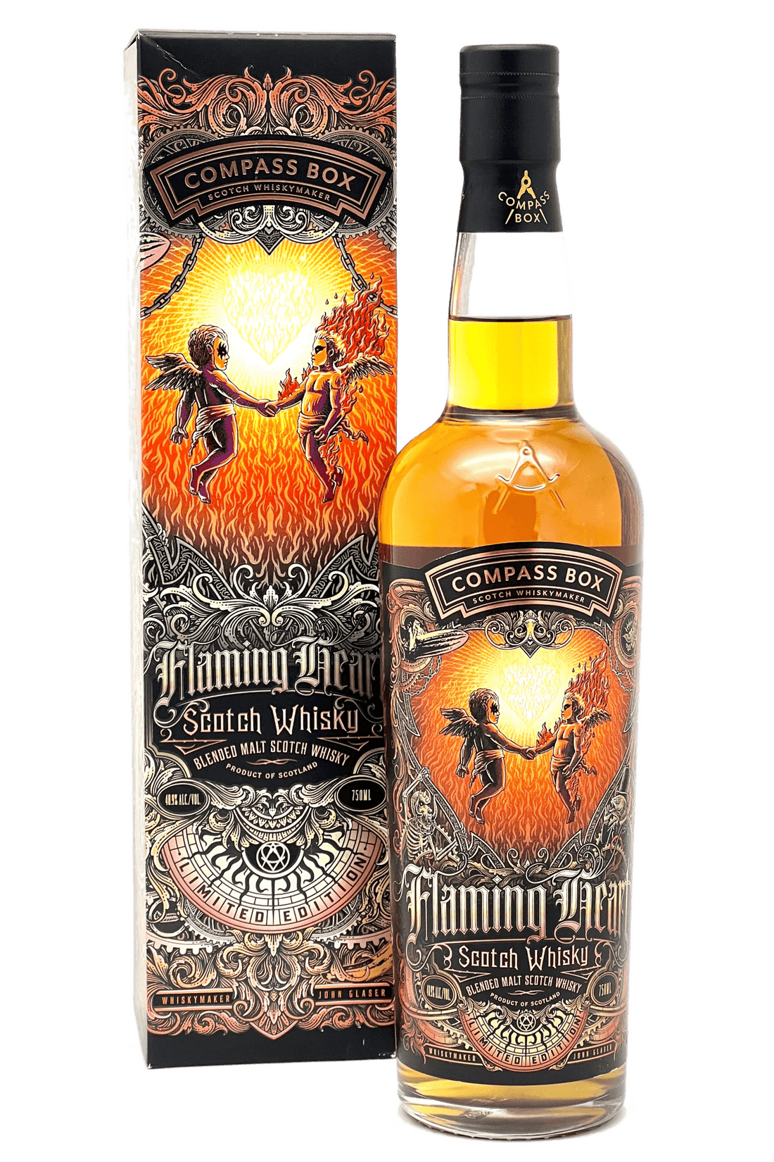 Compass Box Flaming Heart 7Th Edition Blended Malt Scotch Whisky - Liquor On Broadway