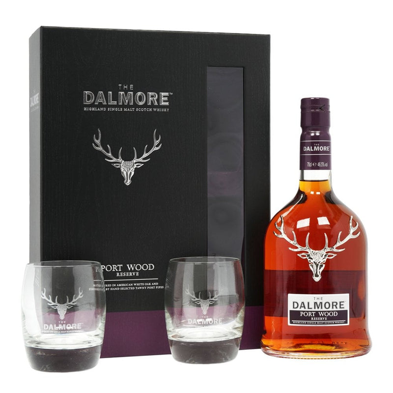 The Dalmore Port Wood Reserve With Two Glasses Gift Set