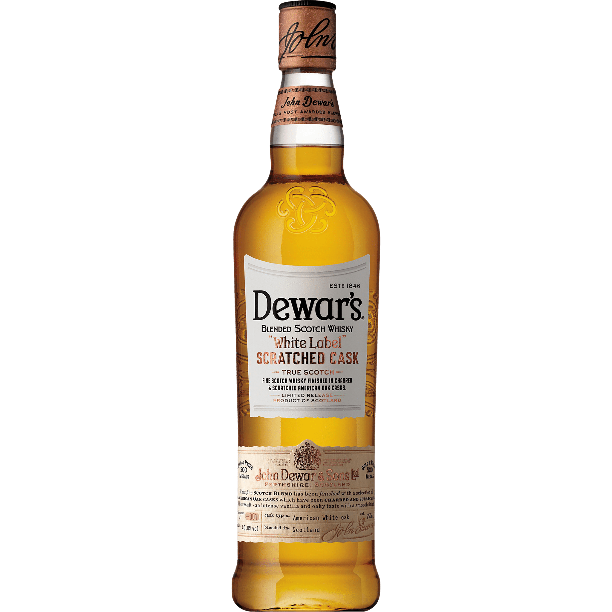 Dewar's White Label Scratched Cask Blended Scotch (750 ML Dewar's White Label Scratched Cask Blended Scotch (750 ML