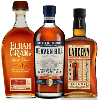 ELIJAH CRAIG SMALL BATCH, HEAVEN HILL 7 YEAR & LARCENY BOURBON BOTTLE COMBO - Liquor On Broadway