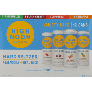 High Noon Sun Sips Hard Seltzer Variety Pack (355ml can, 12 pk) - Liquor On Broadway