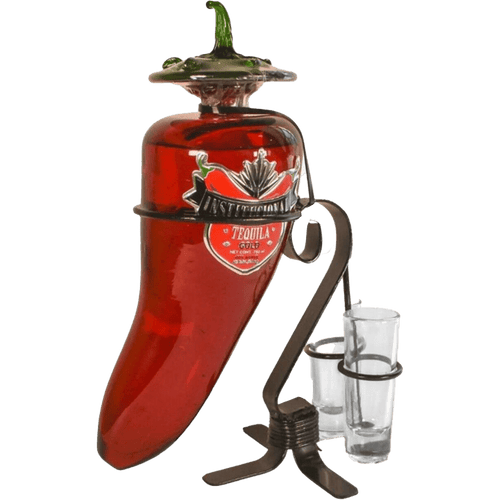 Institucional Chili Pepper Tequila Gold with 2 Shot Glasses 750ml - Liquor On Broadway